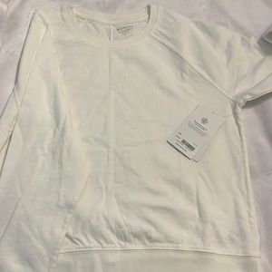 NWT white Athleta sweatshirt size small.